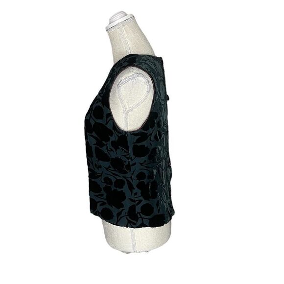 Banana Republic Velvet Burnout Button Back Silk Blend Top - Picture 10 of 16